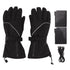 Electric Heated Gloves Battery Powered Heating Thermal Gloves Rechargeable Winter Warm Skiing Gloves for Men Women XL