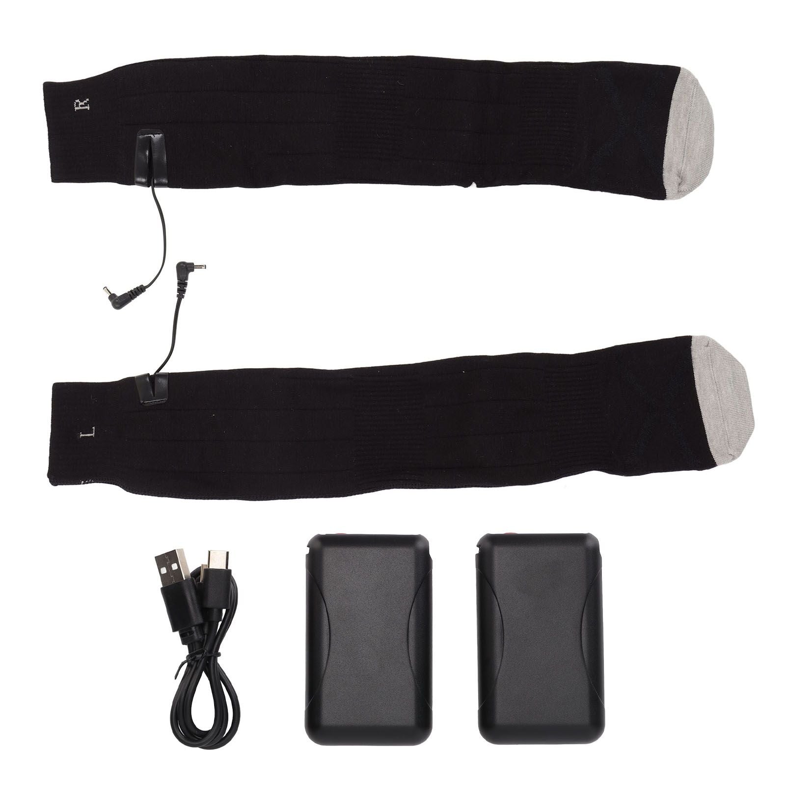 Electric Heated Socks Pure Cotton 3 Modes Adjustment USB Rechargeable Men Women Battery Socks for Winter