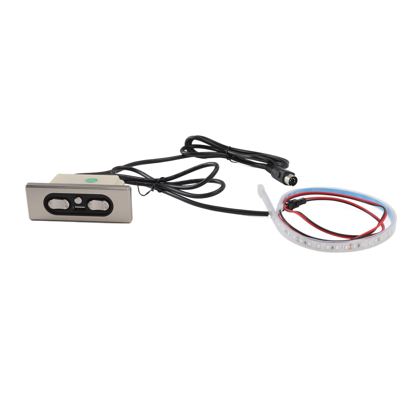 Electric Sofa Controller 5A 3 Buttons 5 Pin Straight Head USB Charging Port Lift Chairs Switch with LED Strip