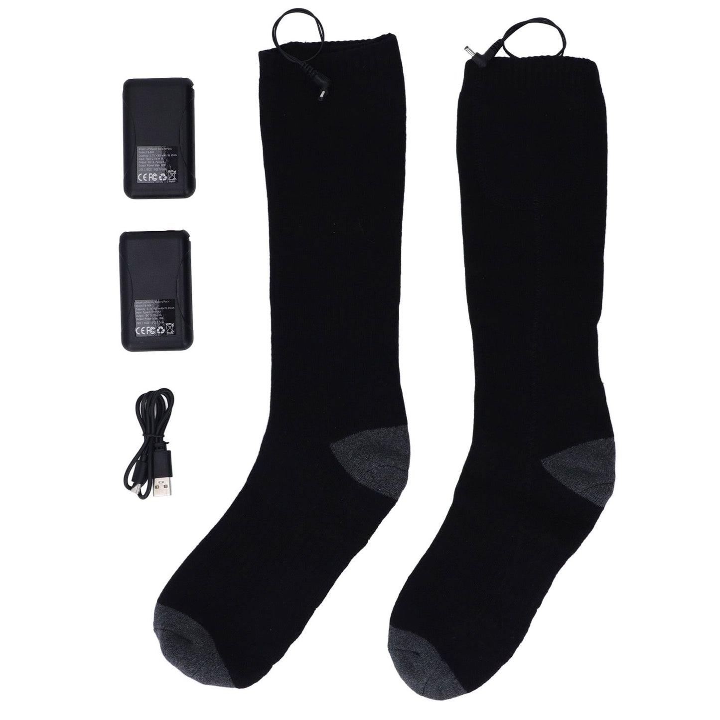 Heated Socks Warmer 3 Heating Level USB Charging Comfortable Washable for Men Women