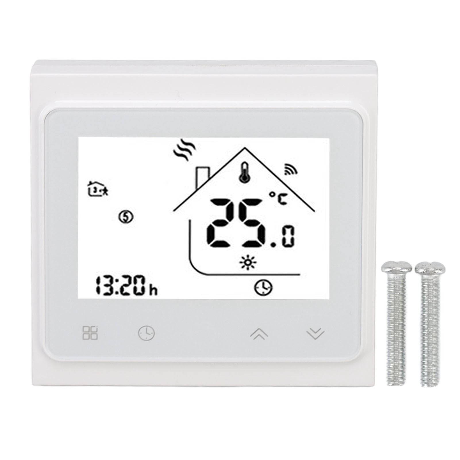 Smart Thermostat for Zigbee Mobile Phone App Voice Control Smart Remote Water Heating Thermostat AC 95‑240V White