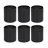 6PCS Furniture Leg Extender Plastic Round 4in Rise Black Furniture Risers for Home Office Sofa