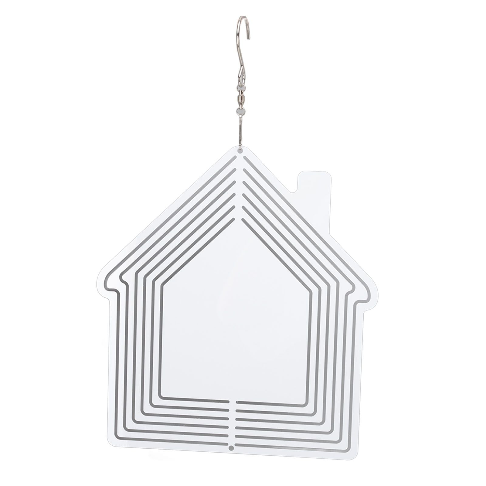DIY Sublimation Metal Wind Spinner Hanging Blank Wind Chimes Garden Decorative Ornaments House 200x182x1mm