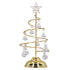 LED Christmas Tree Lamp Small Crystal Decorative Iron Tree Night Light Ornament for Gift Golden Warm Light