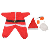 Inflatable Santa Suit Vivid Colors Battery Powered Inflator Polyester Inflatable Christmas Suit for 5.2 to 6.1ft Tall