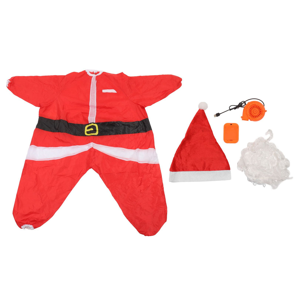 Inflatable Santa Suit Vivid Colors Battery Powered Inflator Polyester Inflatable Christmas Suit for 5.2 to 6.1ft Tall