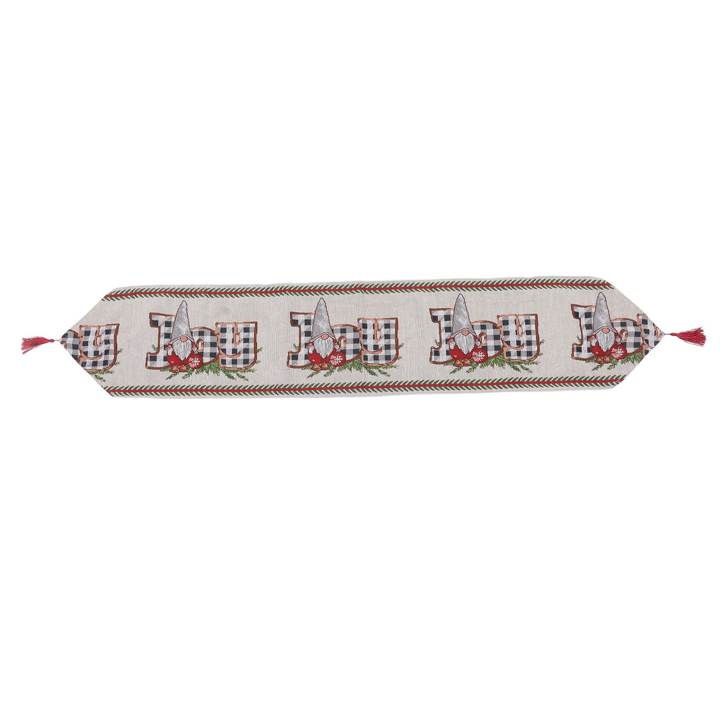 Christmas Table Runner Reusable Washable 1.8m Long Knitted Fabric Table Runner Holiday for Home Cafe Type 2