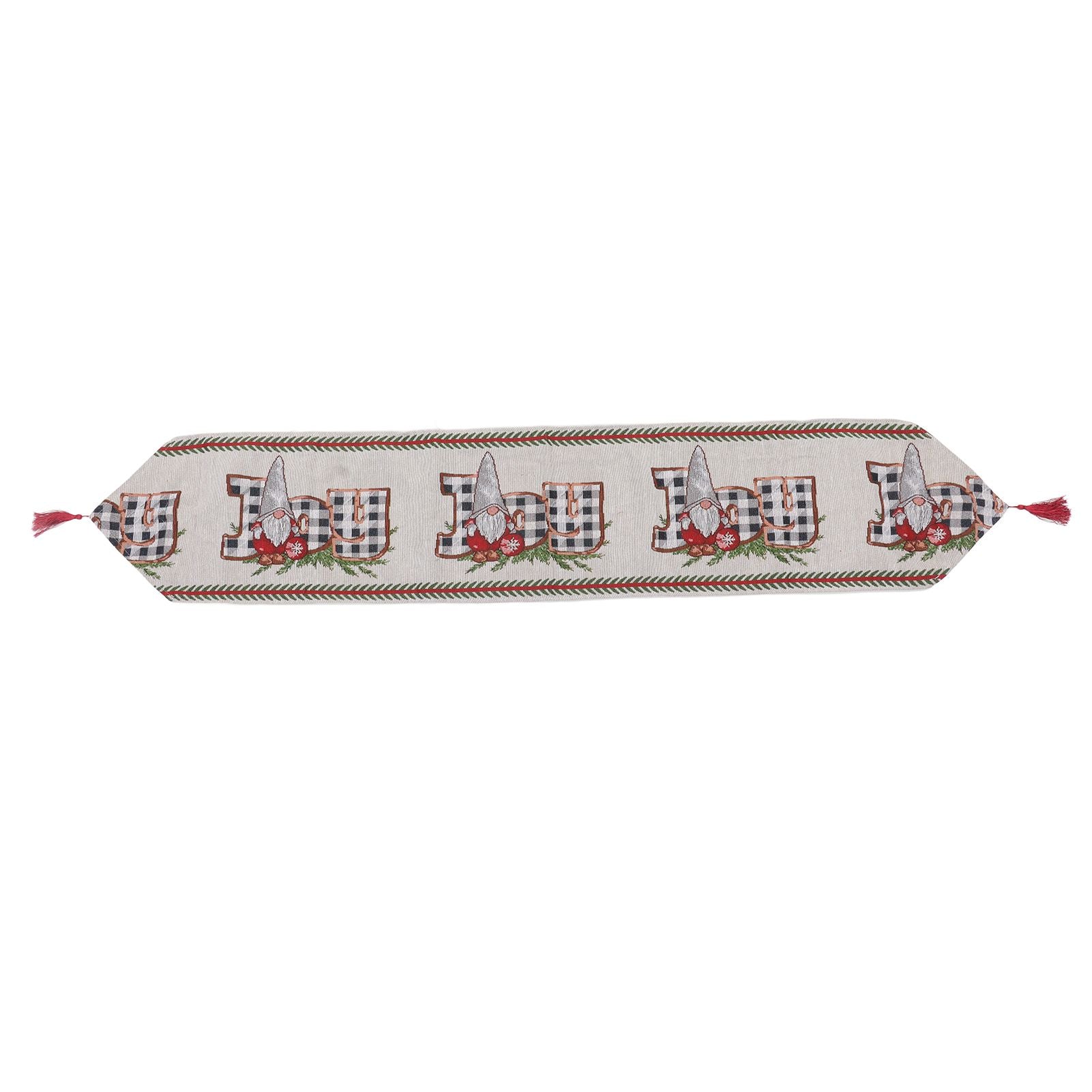 Christmas Table Runner Reusable Washable 1.8m Long Knitted Fabric Table Runner Holiday for Home Cafe Type 2
