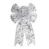 1pcs Christmas Decorative Bows Imitation Hemp Hand Crafted Ribbon Christmas Bow Knot Ornament for Christmas Party Home