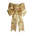 1pcs Christmas Decorative Bows Imitation Hemp Hand Crafted Ribbon Christmas Bow Knot Ornament for Christmas Party Home