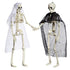 Halloween Skull Skeleton Decoration Simulated Human Plastic Bones Haunted House Decorative Skeleton Props Bride Bridegroom with Clothes