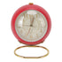 Retro Alarm Clock Silent Decorative Round Ring Base Small Quartz Alarm Clock with Ambient Night Light for Bedroom