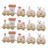 3 Sets Small Train Christmas Decorations Exquisite Mini Train Decor Set Christmas Decoration Props White