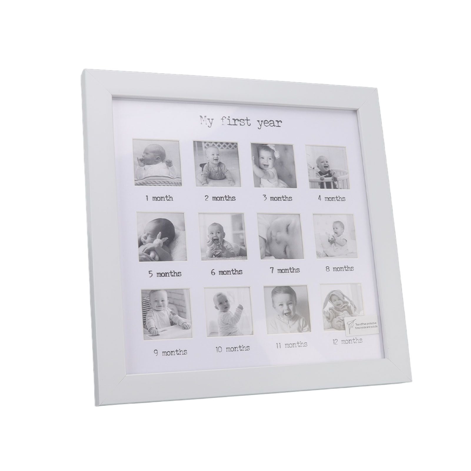 Baby First Year Photo Frame 12 Months Newborn Monthly Picture Frame for Baby Growth Record Baby Keepsake
