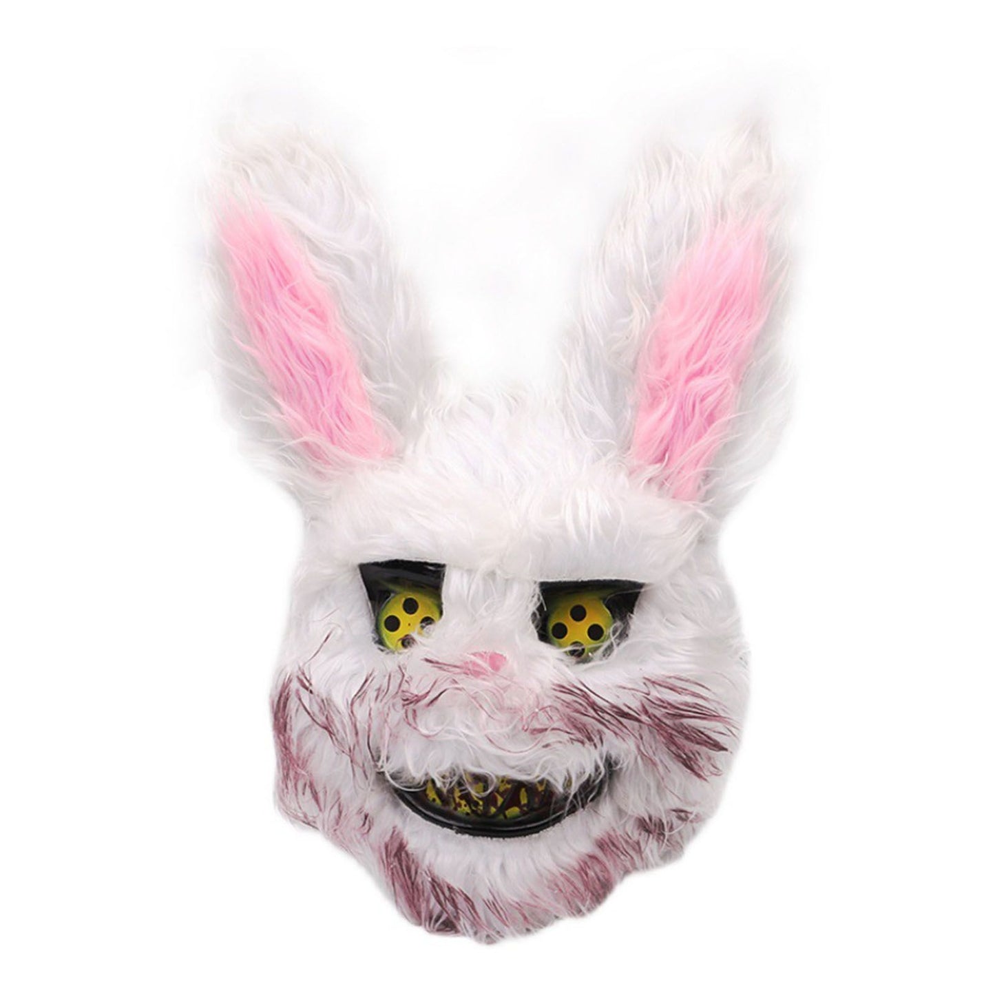 Halloween Spooky Plush Mask Lifelike Appearance Appropriate Size Halloween Props for Horror Themed Parties Rabbit 26x34cm