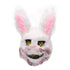 Halloween Spooky Plush Mask Lifelike Appearance Appropriate Size Halloween Props for Horror Themed Parties Rabbit 26x34cm