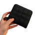 Wallet PU Leather Large Capacity 2 Fold 8 Card Slot Zipper Design for Keys Coins Black
