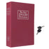 Diversion Book Safe Imitation Books Realistic Stainless Steel Liner Portable Book Safe Storage Box with Key Lock M Red