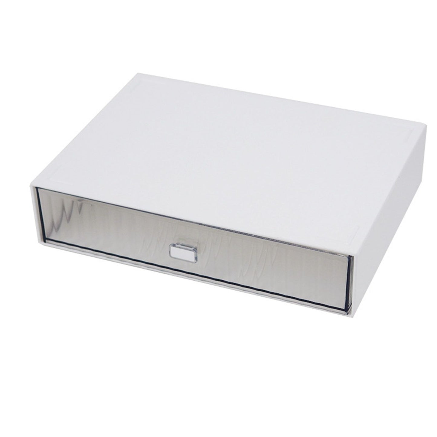 Desktop Drawer Organizer Waterproof Dustproof Plastic DIY Combination Multi Layer Stackable Drawer Storage Case Striped White 1 Drawer