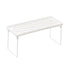 Dormitory Storage Shelf Strong PP Metal Foldable Design Simple Style Desktop Display Shelf for Home Dormitory Office White S