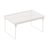 Dormitory Storage Shelf Strong PP Metal Foldable Design Simple Style Desktop Display Shelf for Home Dormitory Office White M