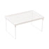 Dormitory Storage Shelf Strong PP Metal Foldable Design Simple Style Desktop Display Shelf for Home Dormitory Office White L