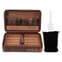 Cigar Humidor Case Cigarettes Portable Leather Humidifier Travel Cigar Box with Zipper for 4pcs Cigars