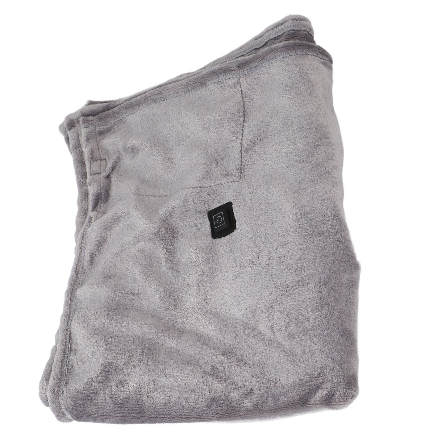 USB Heated Warm Shawl Lightweight Coral Flannel Electric Shoulder Blanket for Winter Light Gray