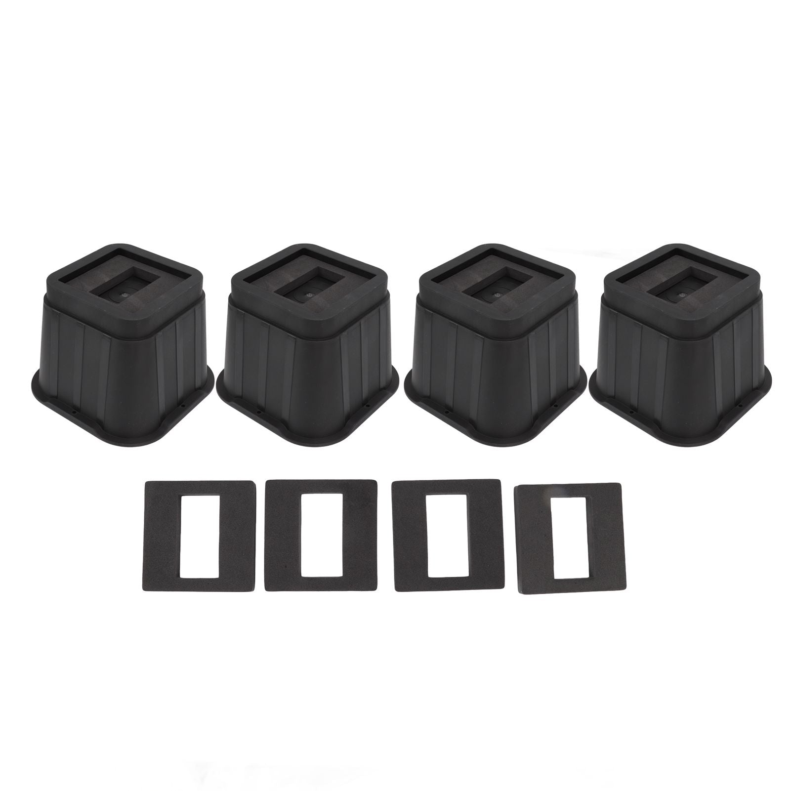 4 Sets Furniture Risers Rubber Antislip 4 Inch Bed Risers for Storage Desk Sofa Chair Washing Machine