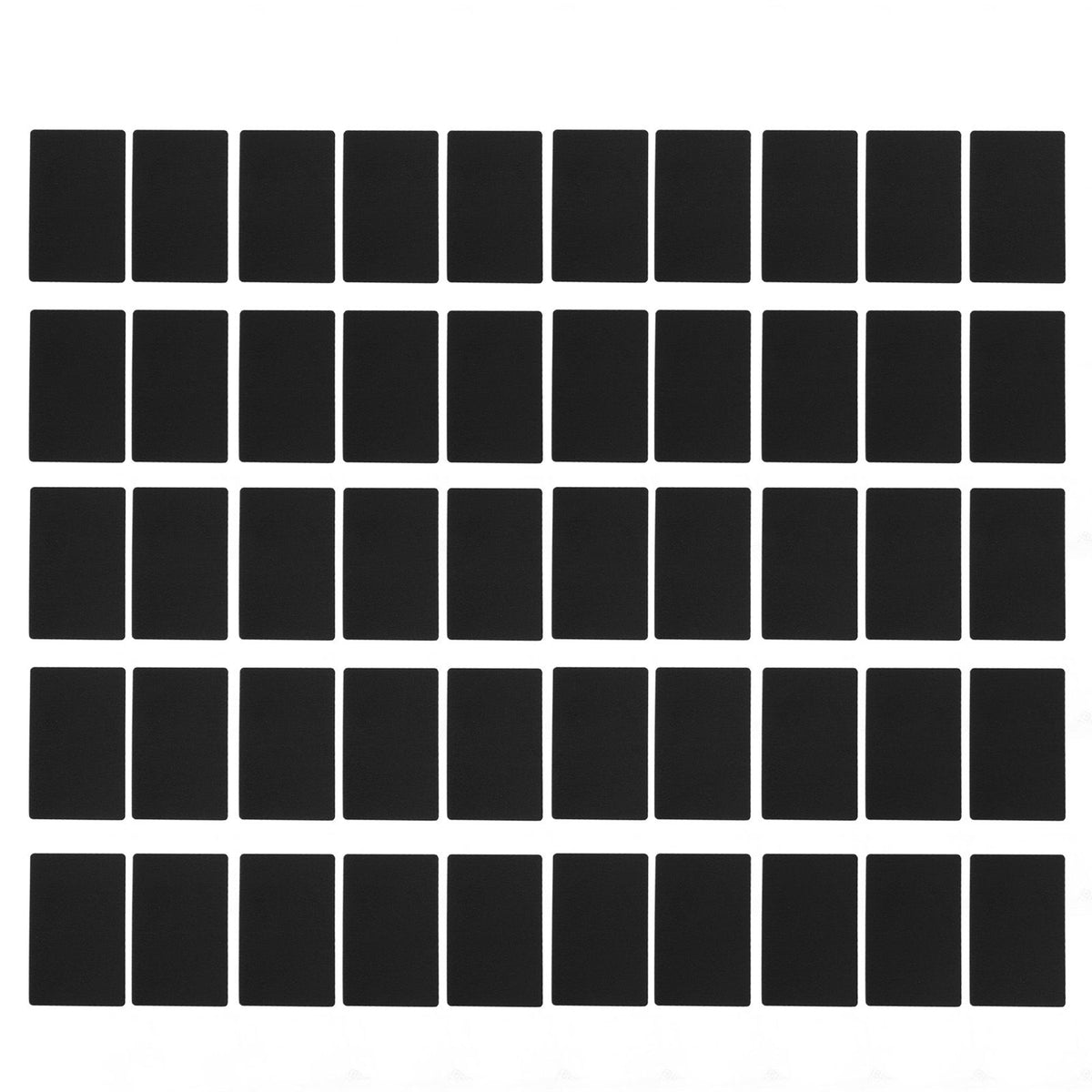 50PCS Business Name Card Laser Engraving Waterproof and Wear Resistant Aluminum Visiting Card for Company Black