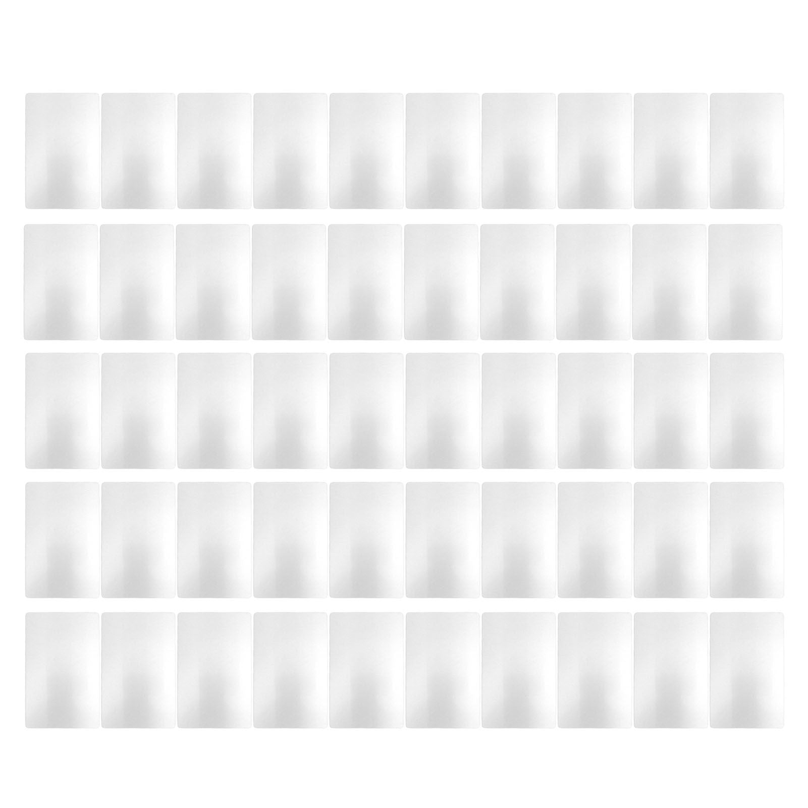 50 Sheets Metal Business Card Heat Transfer Aluminum Business Cards Blanks DIY Craft Supplies Pearl White