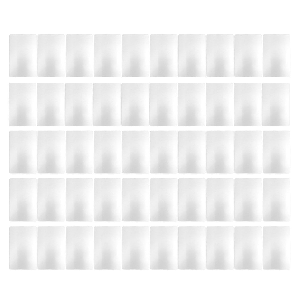 50 Sheets Metal Business Card Heat Transfer Aluminum Business Cards Blanks DIY Craft Supplies Pearl White