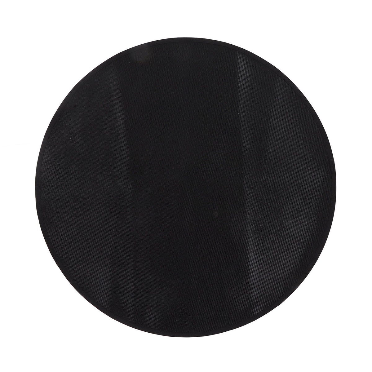 Grill Mat Fireproof High Temperature Resistance Washable Reusable Round BBQ Mat Black 32in / 82cm Dia