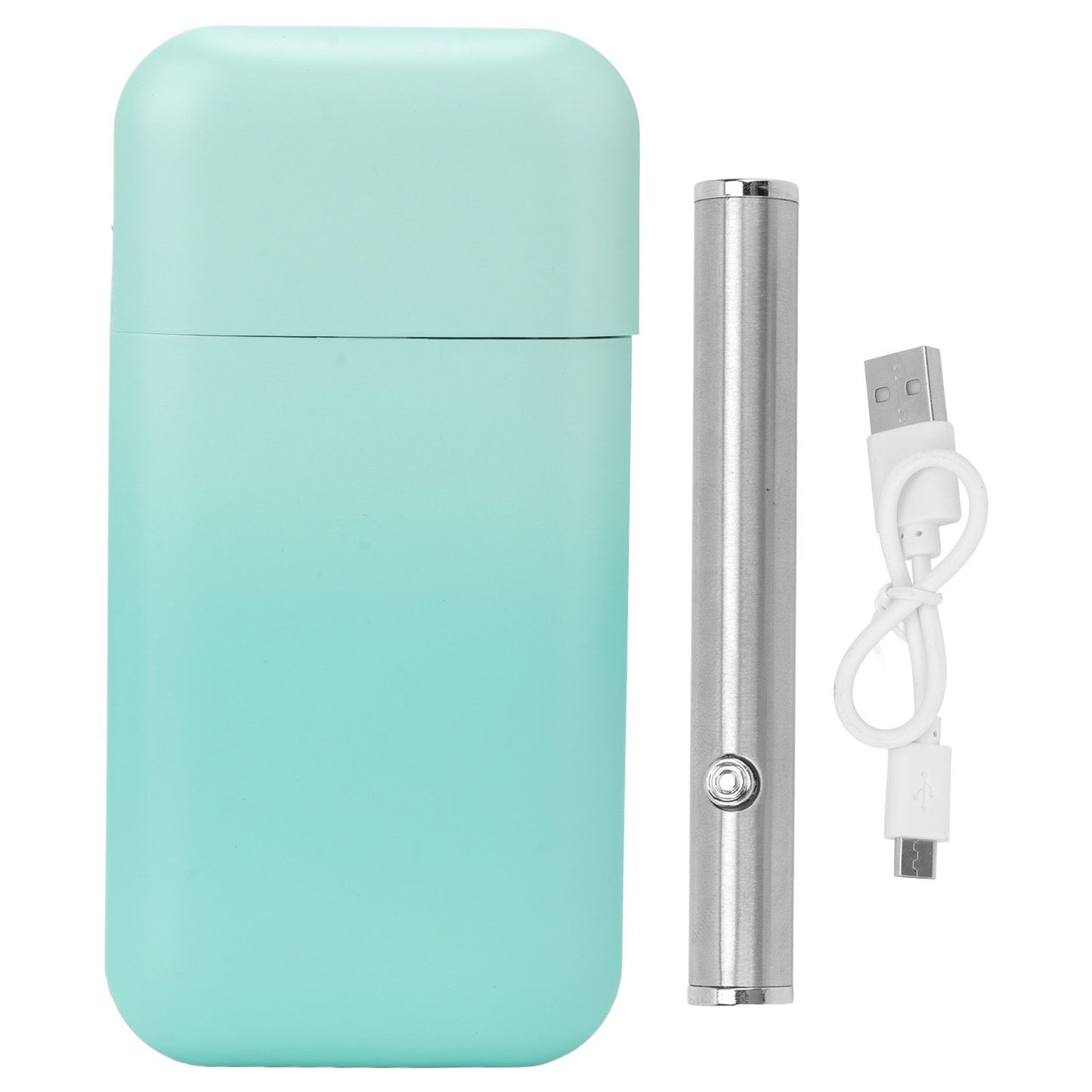 Gradient Cigarette Case Multifunction Cigarette Holder Case with USB Charging Cigarette Lighter for Man Woman Gradient Blue