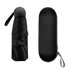 Capsule Umbrella Mini Pocket UV Resistant 2 Use 5 Section 8 Edged Outdoor Accessories Black