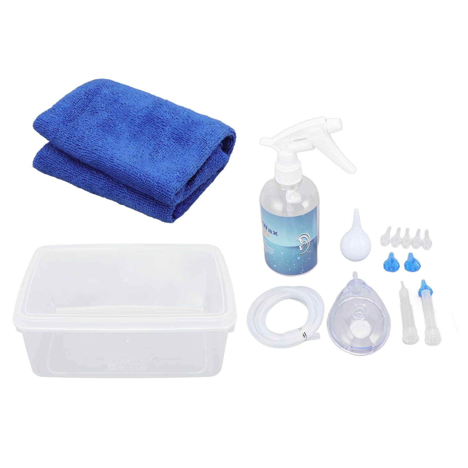 Ear Cleaning Kits 500ml Ear Washer Spray Bottle System with Professional Ear Muff Ear Wax Removal Tool for Home