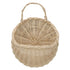 Wall Hanging Rattan Basket Multifunctional Wall Mounted Woven Storage Basket for Home Beige