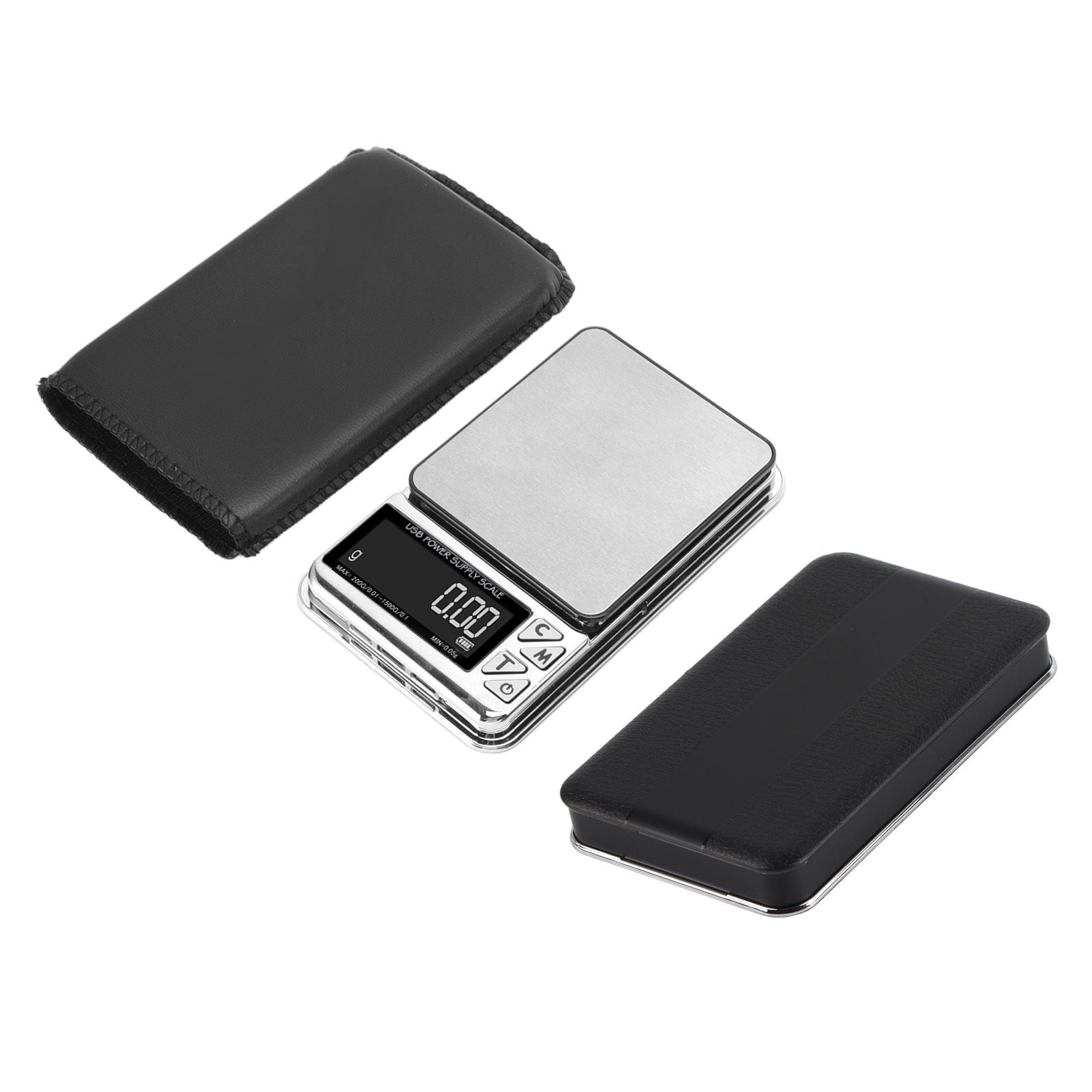 Home Digital Kitchen Scale 200g/0.01g‑1500g/0.1 High Accuracy USB Rechargeable Stainless Steel Jewelry Scale for Food