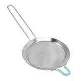 60 Mesh Fine Strainer Stainless Steel Handheld Flour Colander with Long Handle for Kitchen 14cm/5.5in