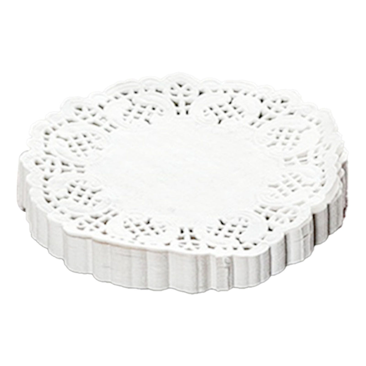 150pcs White Lace Round Paper Doilies Disposable Hollow Flower Oil Absorbing Paper for Fried Food Pizza Desserts Cake 150pcs Oil Absorbing Paper