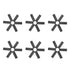 6PCS Hot Pot Heat Insulation Pad Foldable ABS Hollow Design Hot Dishes Holder for Kitchen Home