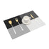 8pcs Placemats Easy Cleaning PVC Material Waterproof Black White Plaid Pattern Dining Placemats for Hotel