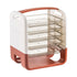 Four Layers Dish Preparation Plate Drawer Design Plastic Vegetable Preparation Rack Kitchen Storage Rack Pink
