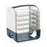 Four Layers Dish Preparation Plate Drawer Design Plastic Vegetable Preparation Rack Kitchen Storage Rack Blue
