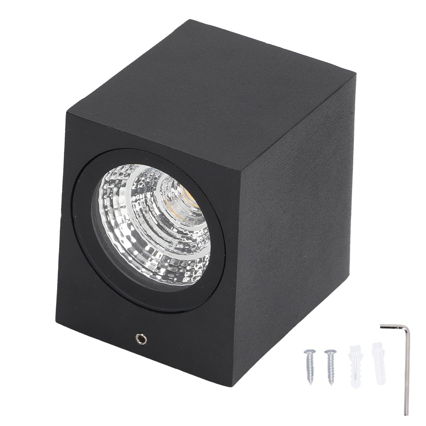 5W Outdoor LED Wall Lamp Light Aluminum Waterproof 85‑265V for Hallway Patio Porch Exterior Light Fixtures 8x7.5x6.5cm White Light