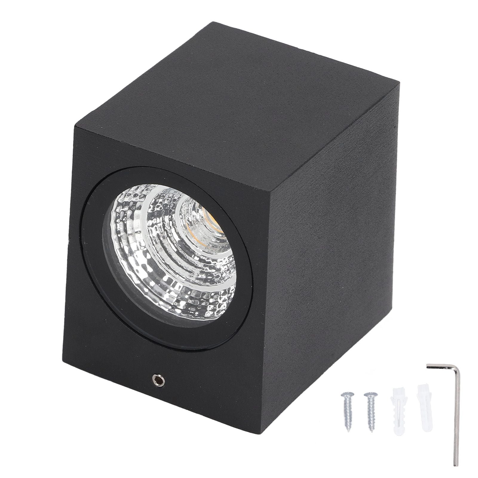 5W Outdoor LED Wall Lamp Light Aluminum Waterproof 85‑265V for Hallway Patio Porch Exterior Light Fixtures 8x7.5x6.5cm White Light