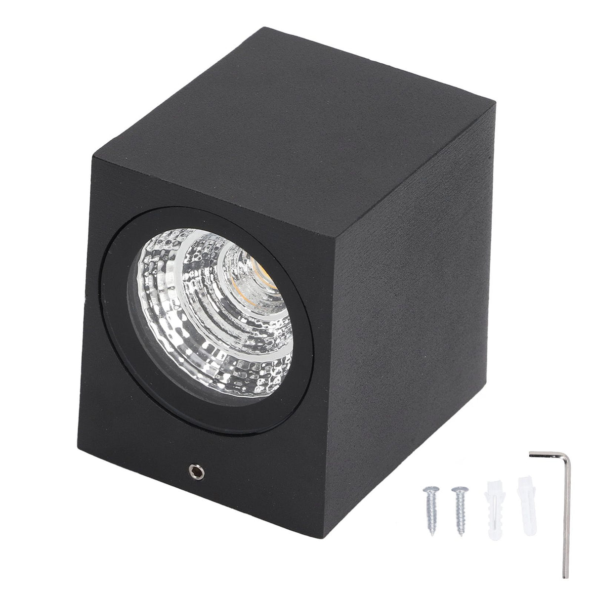 5W Outdoor LED Wall Lamp Light Aluminum Waterproof 85‑265V for Hallway Patio Porch Exterior Light Fixtures 8x7.5x6.5cm Warm Light