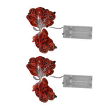 2sets Pumpkin Lights String 2 Meters 20 Lights Waterproof Portable Plastic Plug Free Halloween Lights for Decoration