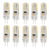 10pcs G4 LED Bulb Double Feet Base 1.5W AC110V 110LM Silicone Light Bulb for Landscape Lighting Courtyard Warm White 3000K
