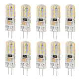10pcs G4 LED Bulb Double Feet Base 1.5W AC110V 110LM Silicone Light Bulb for Landscape Lighting Courtyard White Light 6000K